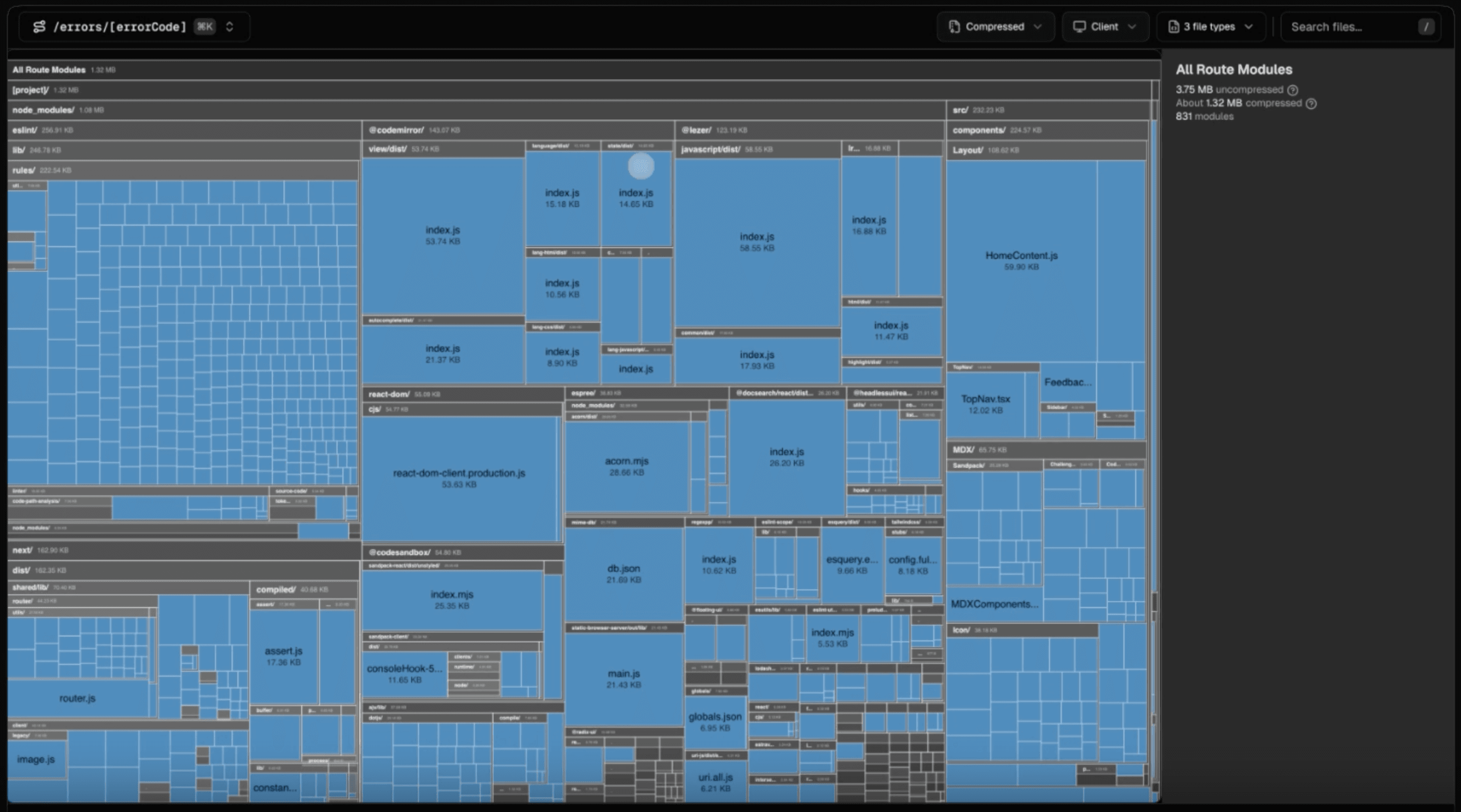 Bundle Size Analysis using Next.Js CLI